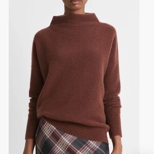 Vince Boiled Cashmere Funnel Neck Pullover Sweater